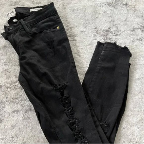 FRAME Denim Le Skinny de Jeanne Crop 26 - Picture 2 of 3